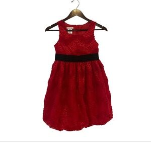 Jessica Ann Red and Black Girl’s Holiday Dress Size 8